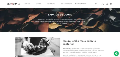 Democrata Footwear - Leather Hotsite